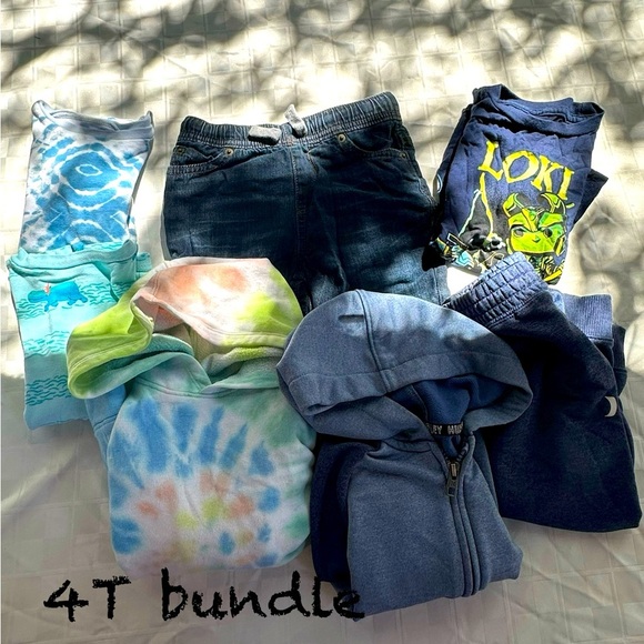 Bundle of 4T boys clothes, Hurley sweat suit, pants, shirts, sweaters shorts etc - Picture 1 of 3